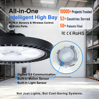 Luminaria LED UFO High Bay con Lente, IP65 Impermeable, Industrial, de Aluminio, 100W, para Uso en Almacenes, Duradera, Fácil Instalación