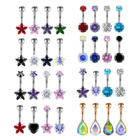 Das neue Angebot Flash Belly Button Ring Nabel Kurzarm Kristall Zirkon Piercing Schmuck