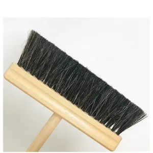 Broom Manufacturer Wholesale 8" Long Wooden Handle Broom Horse Hair Household Dust Cleaning Broom For Household Cleaning