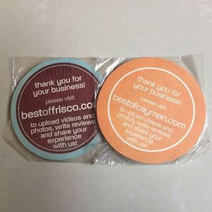 Custom Printed Hotel Disposable Cardboard Absorbent Pulp Board Paper Coffee Beer Coasters - Product Image 2