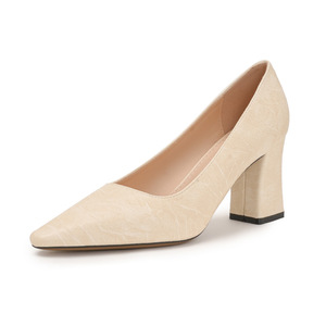 Escarpins à bout pointu et talon carré de 5 à 8 cm, en PU, chaussures de bureau, couleur unie, résistantes à l'abrasion, pour femmes - Product Image 5