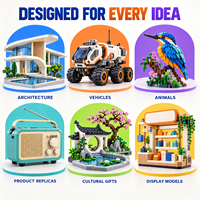 Ensembles de blocs de construction personnalisés OEM ODM, petites séries, briques éducatives avec logo, emballage mixte, boîte de couleur personnalisée