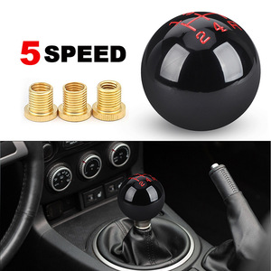 Pommeau de levier de vitesse de voiture en résine noire, alliage d'aluminium, 5 vitesses, universel, pour transmission manuelle, conception ergonomique - Product Image 3