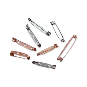 เข็มกลัดแบบเรียบง่าย เข็มกลัดนิรภัย ชุบทองแดง หัวแบน มีรู สำหรับเสื้อผ้า อุปกรณ์ DIY - Product Image 2