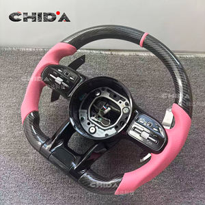 Volante de Fibra de Carbono Rosa Personalizado, Apto para <span class=keywords><strong>Mercedes</strong></span> <span class=keywords><strong>Benz</strong></span> W205 W204 C63 W212 W207 G55 G63 S500 W209 W219 W223 C E S G - Product Image 6