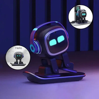 Robot électronique intelligent pour animaux de compagnie EMO : détection tactile, réveil vocal, jeu de table interactif, assistant de bureau