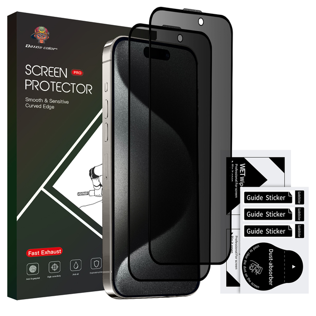 OEM Factory 28-Degree Anti Spy Privacy No-Bubble 2.5D Tempered Glass Screen Protector for iPhone 17 Pro Max