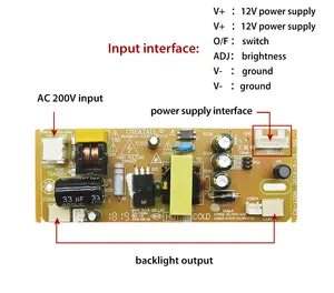 <span class=keywords><strong>CA</strong></span>-1209A Baru LED Strip Backlight Arus Konstan Satu LCD TV Display Built-In Papan Catu Daya - Product Image 1