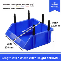 Bac de rangement industriel en PEHD pour quincaillerie - Organisateur de vis modulaire avec bords lisses, codage couleur, OEM disponible
