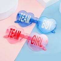 Lunettes de soleil en gros pour révélation du sexe, motif cœur, pour équipe garçon/fille, invités et amis