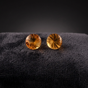 Citrine Faceted Round Ball With Carving Loose <b>Gem</b> <b>Stone</b> - Product Image 3