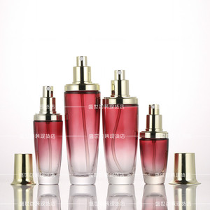 Portable Small Black Bottle Red Empty <b>Face</b> Cream Dispenser Cosmetic Press Spray Bottle High Value Appearance - Product Image 2