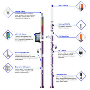 बोसॉन स्मार्ट स्ट्रीट लैंप के साथ बोसॉन स्मार्ट स्ट्रीट लैंप के साथ सड़क आउटडोर राजमार्ग परियोजनाओं के लिए मोडुलरिटी स्मार्ट पोल - Product Image 2