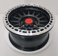 Ruedas de Aluminio Forjado Geruida S3-00012 17-22 Personalizadas en Negro Mate con Borde Mecanizado y Tapa Roja, Diseño Multirradio Profundo, Certificación DOT, para Jeep Wrangler