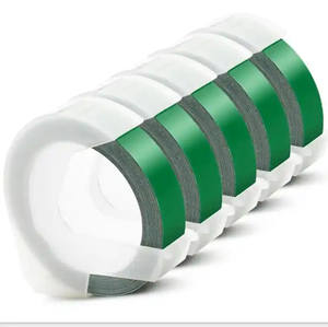Rubans d'étiquetage en relief 3D compatibles Green <span class=keywords><strong>DYMO</strong></span> 6 mm * 3 m pour les étiqueteuses <span class=keywords><strong>Dymo</strong></span> 1610/12965/1540 Motex E101 - Product Image 2