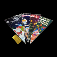 Sacs à douille triangulaires pour fête, bonbons, sandwichs, cadeaux, emballage, sacs d'emballage transparents en OPP, en CPP, en forme de cône, pour pâtisserie