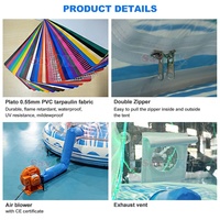 Sayok Géant De Noël Gonflable Snowglobe Bubble Tent Bouncy Castle House Blowup Snow Globe Snowball Ballon avec Tunnel