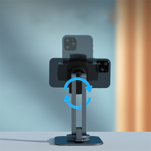 Soporte Ergonómico Giratorio 360° de Aluminio para Teléfono Celular, Manos Libres, Plegable, con Abrazadera de Escritorio para Videoconferencias y Transmisiones en Vivo - Product Image 4