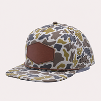 Casquette Snapback 5 Panneaux Personnalisée de Haute Qualité avec Broderie 3D, Camouflage, Trous Découpés au Laser et Patch en Cuir – Fabricant de Casquettes Gorras Snapback
