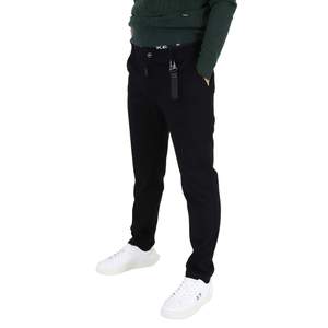 Pantaloni formali in velluto a coste nero antirughe UMA23143PA Logo personalizzabile taglia XL decorato con cerniere tinta unita - Product Image 5