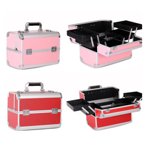 Professional Portable Makeup Storage Case Large Capacity Aluminum Beauty <strong>Vanity</strong> <strong>Box</strong> with Open Style Fashionable Closure Type - Product Image 5