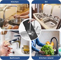 Tapis de séchage en silicone écologique classique pour robinet d'évier, grande taille, avec support pour éponge et récupérateur de gouttes pour cuisine