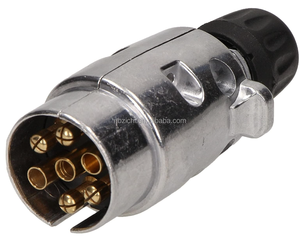 Cable de remolque de 7 pines con resorte, adaptador macho-hembra, enchufe recto para caravana, RV, cable de extensión para vehículo de remolque - Product Image 1