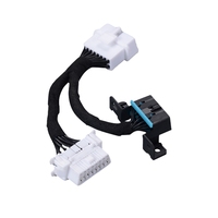 Carcasa Molex de 10 pines, conector macho a hembra de 16 pines, escáner de diagnóstico OBDII, lector de códigos de error con cable en Y OBDII de 16 pines