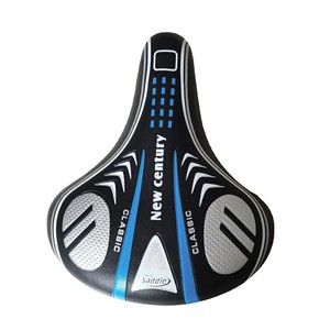 Sillín de Bicicleta Clásico New Century, de Cuero Negro y Esponja, para Bicicleta de Carretera, Asiento para Mujer - Product Image 1