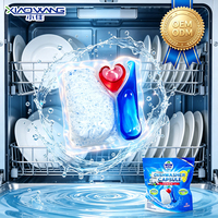Capsules de lavage de vaisselle jetables à marque privée, logo personnalisé, capsules pour lave-vaisselle, gel liquide haute concentration, usine OEM