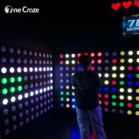 Mur lumineux LED à pixels actifs - Jeu interactif à bouton-poussoir intérieur/extérieur pour fêtes et parcs d'attractions