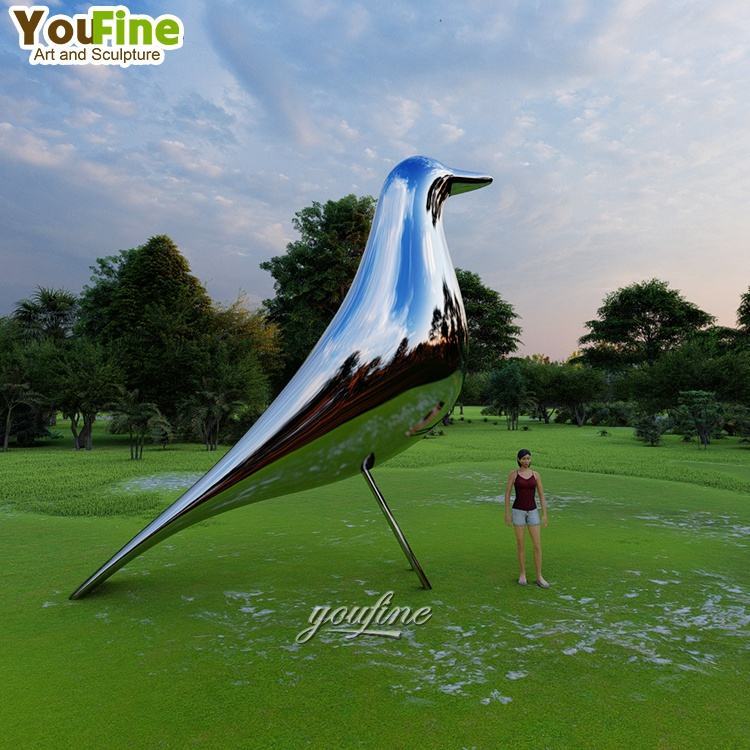 人気の屋外用電動金属製鳥の像、キネティックウィンドアート彫刻