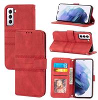 Étui en cuir portefeuille ligne rétro pour Samsung Galaxy S25 Edge S24 Plus S23 Ultra S22 S21 FE A15 A25 A35 A55 M33 M53 M32 M52 Couverture