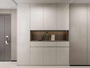 Mueble de Entrada de Madera Maciza Estilo Apartamento Francés JINGSHUN, Optimización del Espacio de Almacenamiento, Gran Capacidad, Tablero de Partículas ENF, Diseño Libre - Product Image 5