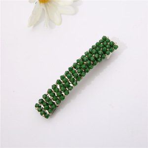 Épingle à cheveux coréenne minimaliste en cristal pour fille, pince à ressort tressée en cristal, accessoire de coiffure tendance pour influenceuses LZ0619 - Product Image 6