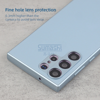 Étui en verre mat anti-traces de doigts, anti-transpiration, en verre trempé pour Samsung S22 Ultra, anti-rayures, Fundas Para Celular