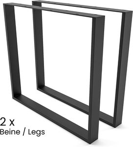 Patas de mesa Basel, estructura metálica de construcción robusta para mesa de comedor, mesa de cocina, mesa de trabajo, escritorio, mesa de jardín, mesa de café - Product Image 2