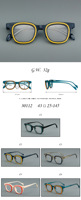 Montures de lunettes de vue rétro en fibre d'acétate haut de gamme fabriquées à Shenzhen, modèle 30112, couleur tendance, personnalisables