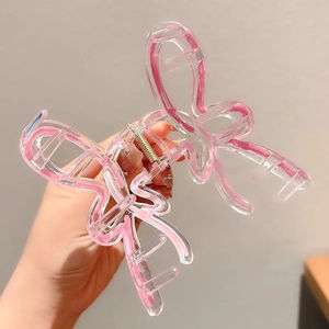 وصل حديثاً مشابك شعر بلاستيكية بتصميم فراشة وألوان متدرجة، مشابك شعر كبيرة وعصرية، إكسسوارات شعر - Product Image 5