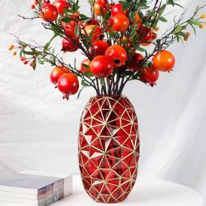 30X7.5CM Luxury-lite Style Glass Vase for the Living Room - Dried Flower Decorative Item