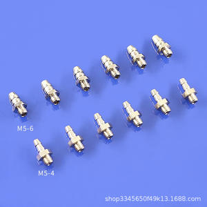 Conector de manguera de aire M5, boquilla de 4mm y 6mm, accesorios metálicos para brazo robótico, cilindro, piezas neumáticas - Product Image 3