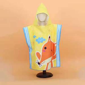 Peignoir <span class=keywords><strong>de</strong></span> <span class=keywords><strong>bain</strong></span> pour enfants, serviette poncho imprimée, <span class=keywords><strong>cape</strong></span> en microfibre, serviette <span class=keywords><strong>de</strong></span> plage avec capuche pour garçon et fille - Product Image 4