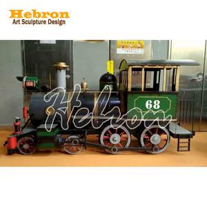 Locomotora de Vapor Vintage Nostálgica, Modelo Grande de Hierro Personalizado, Fabricantes de Modelos de Trenes, Decoración para Tiendas y Bares - Product Image 6