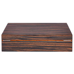 Boîte de rangement de luxe OEM en bois pour montres, avec doublure en cuir véritable, écologique, personnalisable, fermeture à bouton rectangulaire pour accessoires de montres - Product Image 6