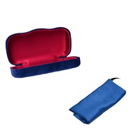 Nouveau design coloré velours daim bijoux lunettes de soleil coque dure de luxe étui à lunettes en métal boîte logo personnalisé