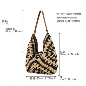 Sac de plage tressé en paille grande capacité pour femme – Vente en gros - Product Image 6