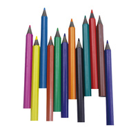 Crayons de couleur en plastique de 3,5 pouces avec boîte de couleur, crayons de couleur mini hexagonaux, taille courte, crayons de peinture pour enfants, ensemble de 12 couleurs
