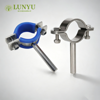 Collier de serrage sanitaire en acier inoxydable pour tuyau, tige ronde massive forgée