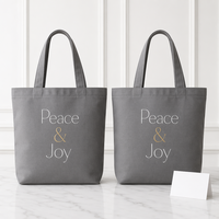 Sac de rangement double pour articles divers de fin d'année, en toile compostable, avec support graphique Holly personnalisé, très demandé et disponible en stock