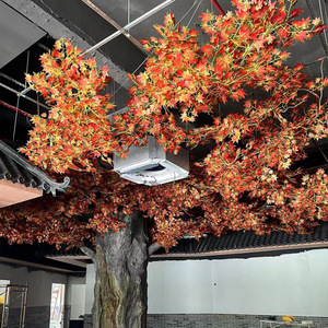 Cây phong đỏ nhân tạo bằng lụa, thân thiện với môi trường, chống thấm nước, tùy chỉnh cho trung tâm thương mại, khách sạn, cảnh quan, đám cưới, lễ tốt nghiệp, Giáng sinh - Product Image 2